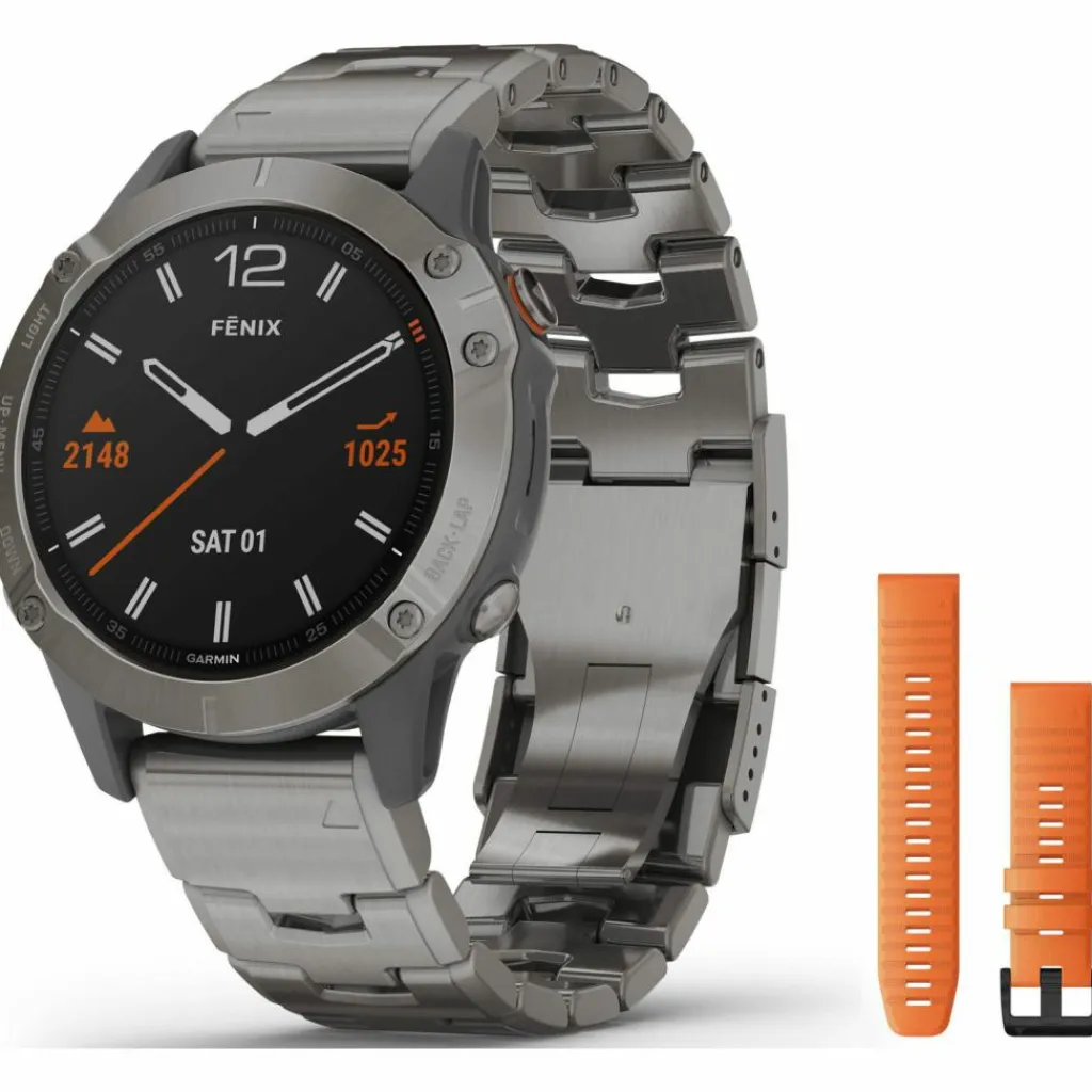 Garmin Uhren & Tracker|Uhren & Tracker<· fenix 6 Pro and Sapphire grau titan