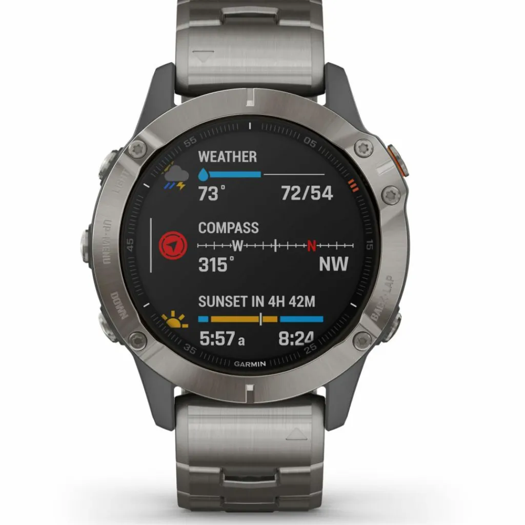 Garmin Uhren & Tracker|Uhren & Tracker<· fenix 6 Pro and Sapphire grau titan