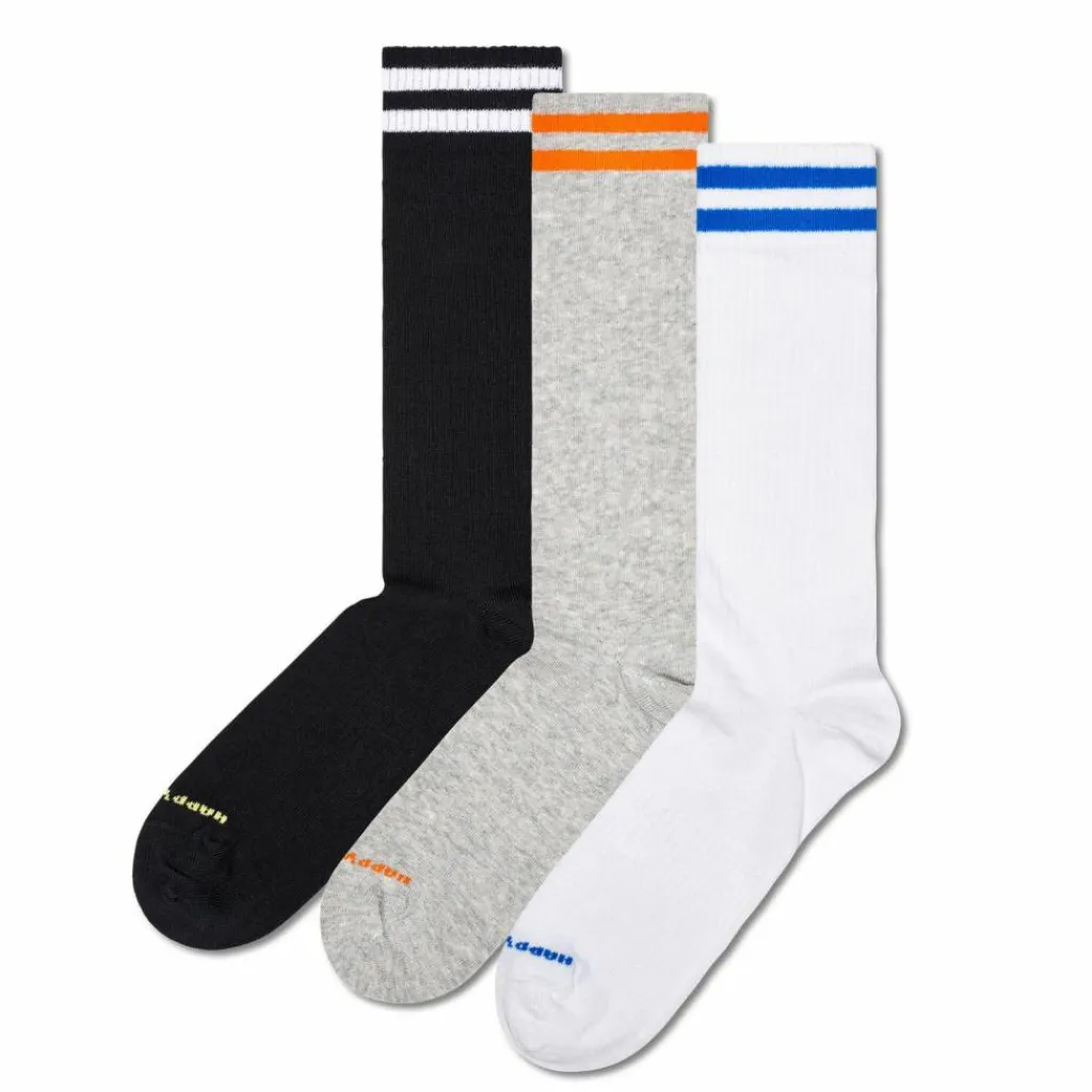 Happy Socks Socken|Socken<· Socken Weiß/Grau/Schwarz