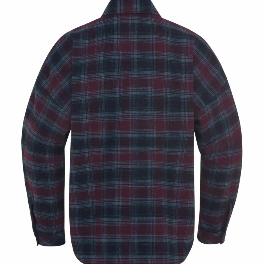 Jack Wolfskin Camping|Camping<· BAJA FLANNEL SHIRT W CHECK dark navy