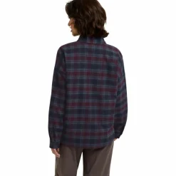 Jack Wolfskin Camping|Camping<· BAJA FLANNEL SHIRT W CHECK dark navy
