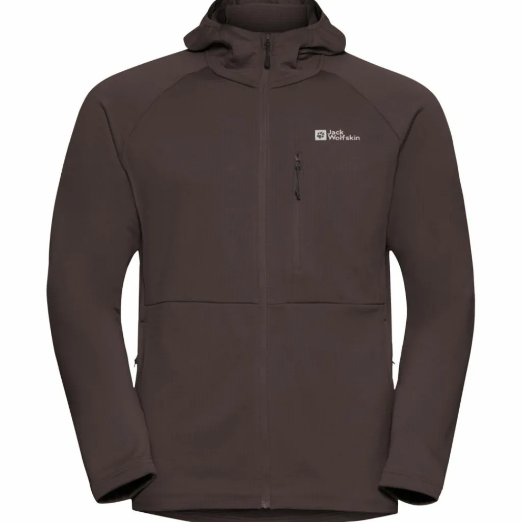 Jack Wolfskin Fleecejacken<· KOLBENBERG HOODED FZ M peat