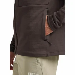 Jack Wolfskin Fleecejacken<· KOLBENBERG HOODED FZ M peat