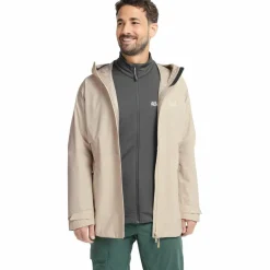 Jack Wolfskin Regenjacken<· LITESTRIDE 3IN1 JKT M oyster