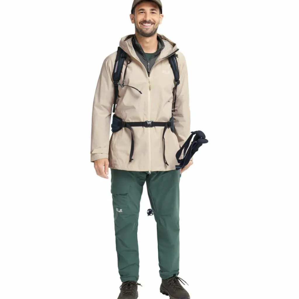 Jack Wolfskin Regenjacken<· LITESTRIDE 3IN1 JKT M oyster