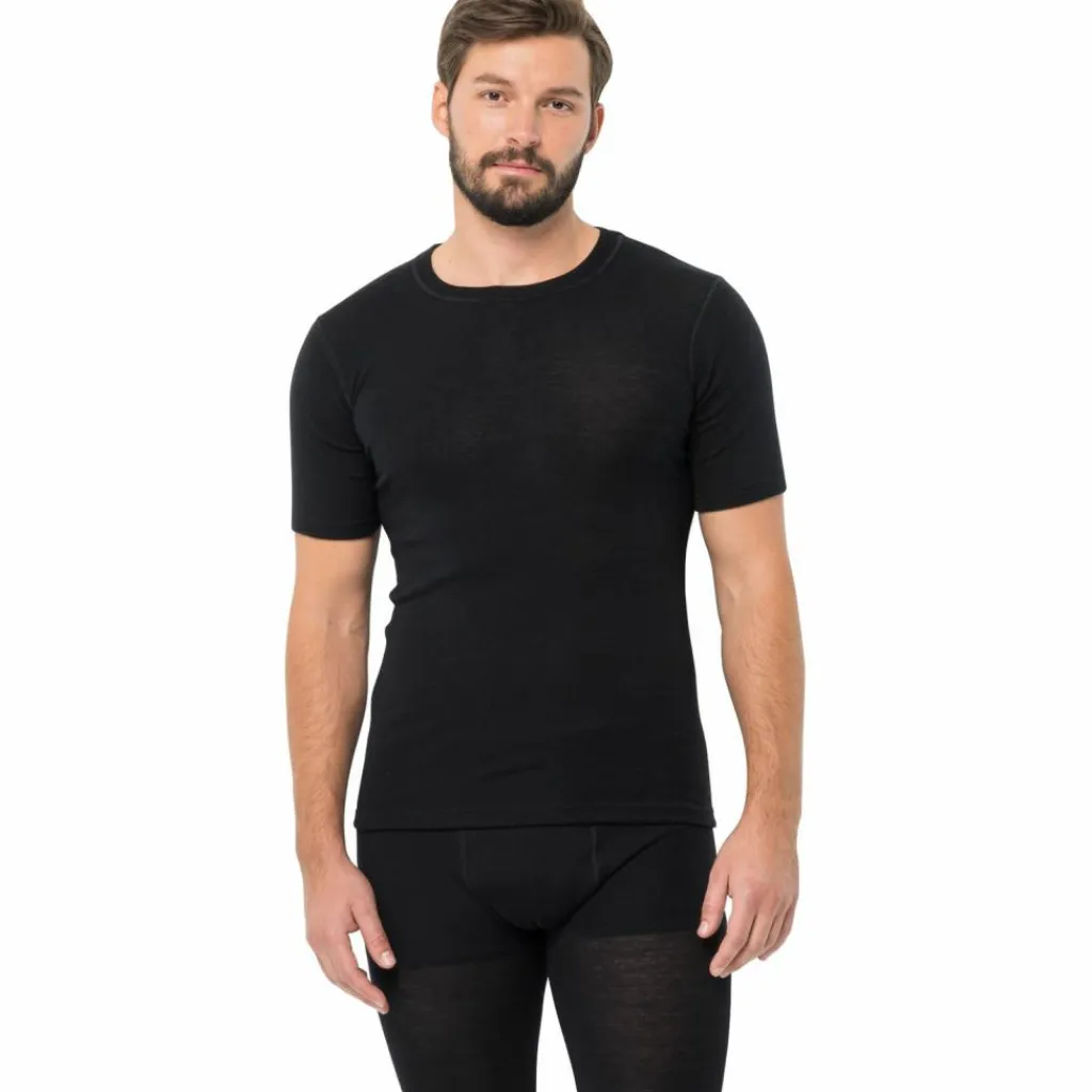 Jack Wolfskin Skitouren<· MERINO SHORTSLEEVE M black