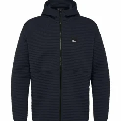 Jack Wolfskin Camping|Fleecejacken<· MOGARI HOODED FZ M dark navy