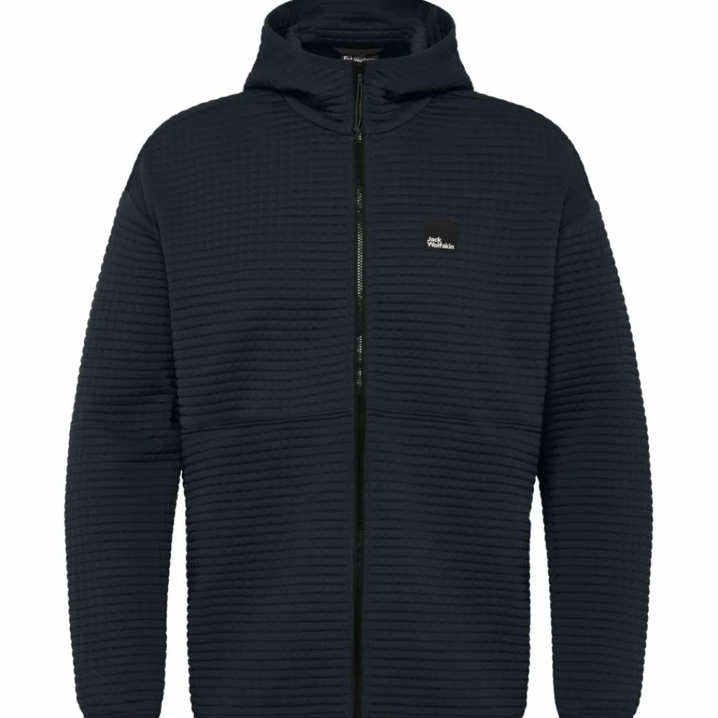 Jack Wolfskin Camping|Fleecejacken<· MOGARI HOODED FZ M dark navy
