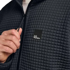 Jack Wolfskin Camping|Fleecejacken<· MOGARI HOODED FZ M dark navy