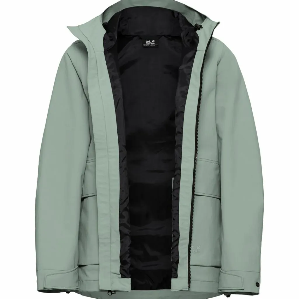 Jack Wolfskin Regenjacken|Übergangsjacken<· NABUR 2L JKT W green zinnia