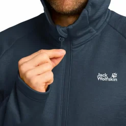 Jack Wolfskin Camping|Camping<· PEAK DISTRICT HOODED FZ M midnight sky