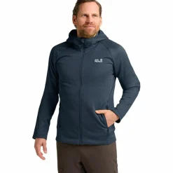 Jack Wolfskin Camping|Camping<· PEAK DISTRICT HOODED FZ M midnight sky