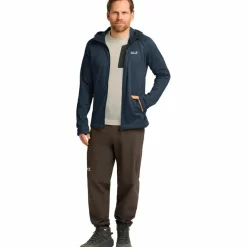 Jack Wolfskin Camping|Camping<· PEAK DISTRICT HOODED FZ M midnight sky
