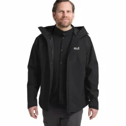Jack Wolfskin Regenjacken|Übergangsjacken<· PRELIGHT 3IN1 JKT M black
