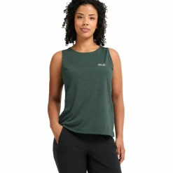 Jack Wolfskin Tops & Tanks<· WILDTRAIL TANK TOP W sago palm