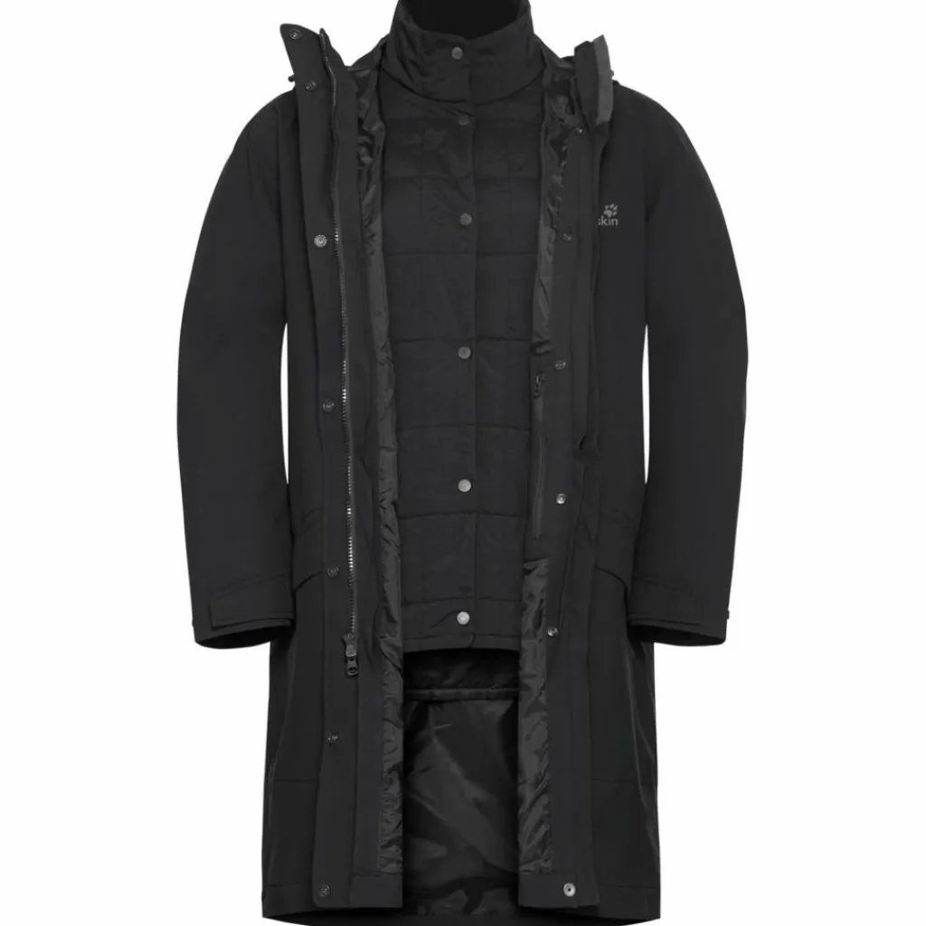 Jack Wolfskin Camping|Mäntel<· WINTERDUNE 3IN1 COAT W black