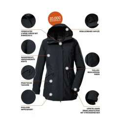 KILLTEC Mäntel<· KOW 19 WMN PRK Schwarz01106