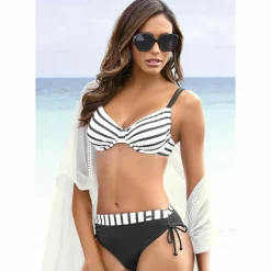 Lascana Schwimmen|Schwimmen<· Bügel-Bikini schwarz-wei&szlig;
