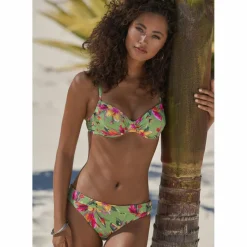 Lascana Schwimmen|Schwimmen<· Bikini-Hose salbei-pink bedruckt