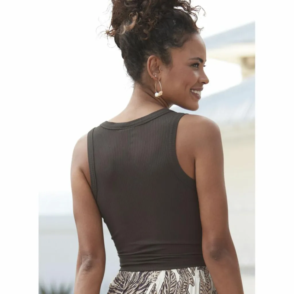 Lascana Tops & Tanks<· Crop-Top camel - braun