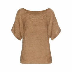 Lascana Pullover & Sweats<· Kurzarmpullover camelfarben