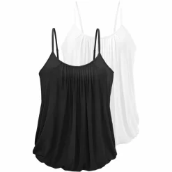 Lascana Tops & Tanks<· Spaghettitop weiß - schwarz