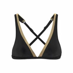 Lascana Schwimmen|Schwimmen<· Triangel-Bikini-Top schwarz-goldfarben