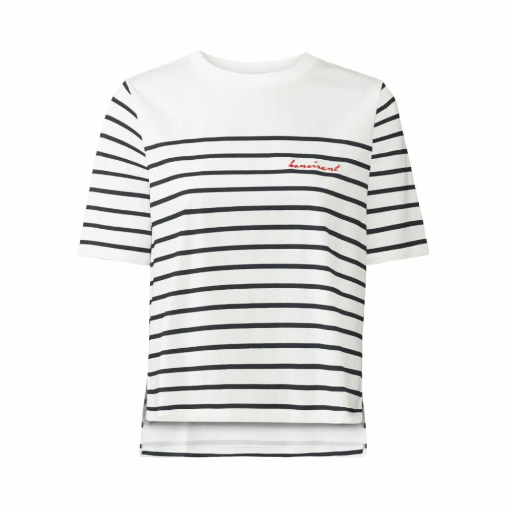 Lascana Shirts<· T-Shirt weiß-marine gestreift