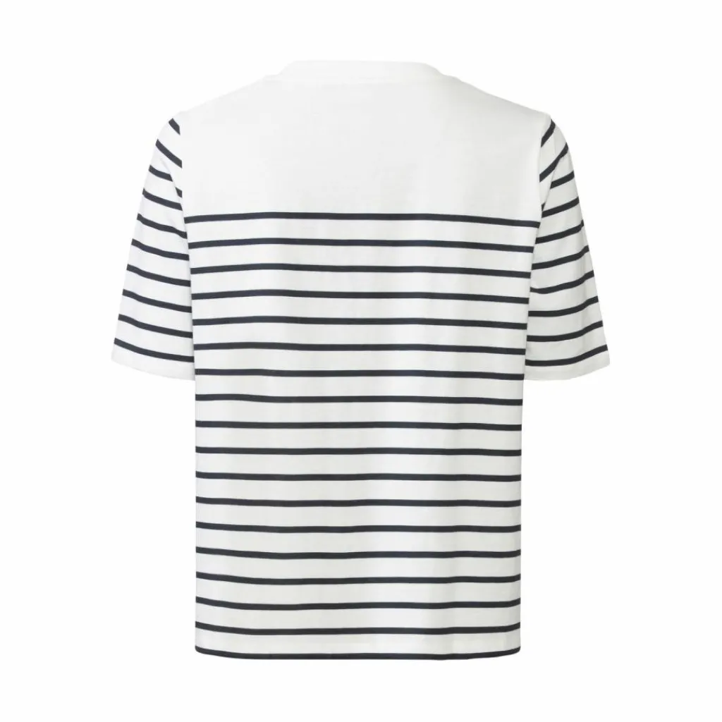 Lascana Shirts<· T-Shirt weiß-marine gestreift