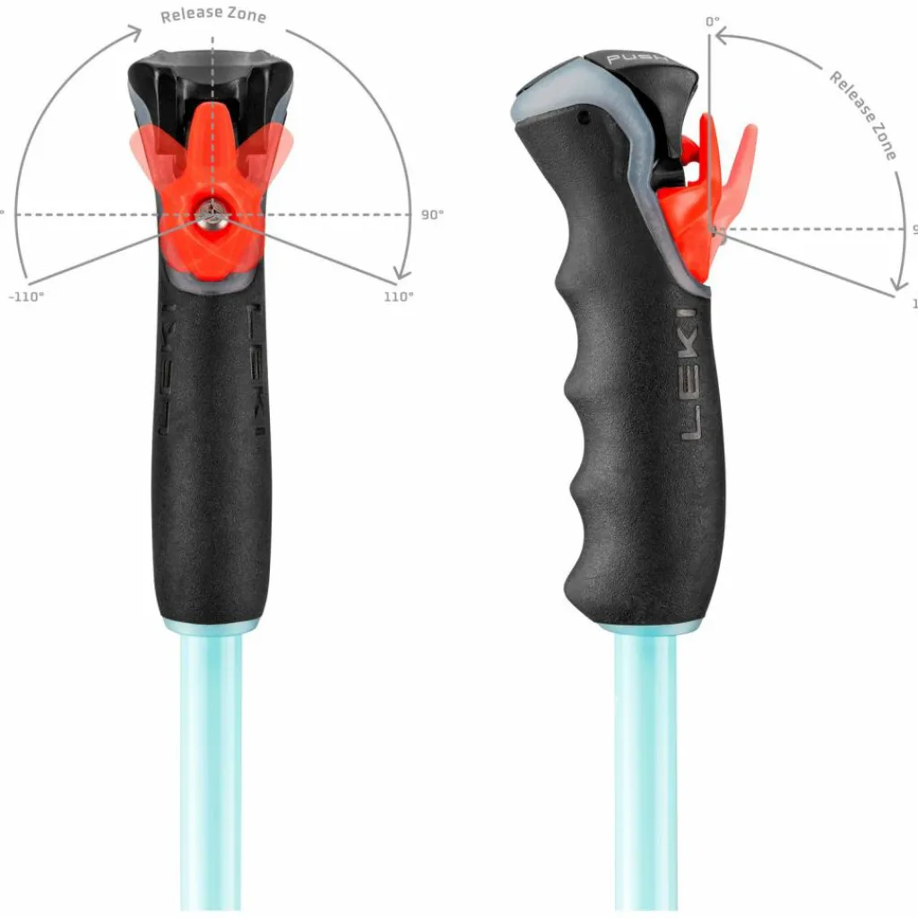 LEKI Skistöcke|Stöcke<· Artena Airfoil 3D 23/24 dark anthracite-light turquoise-white