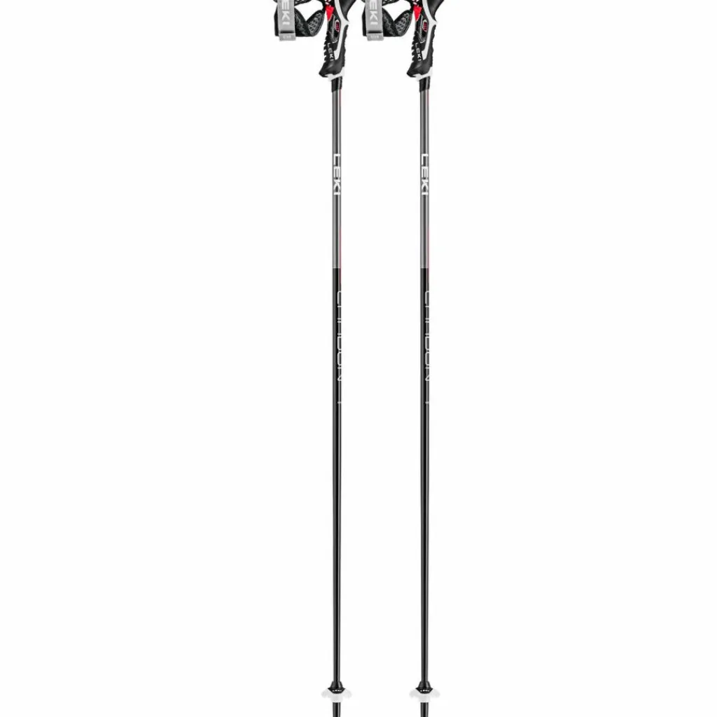 LEKI Skistöcke|Stöcke<· Carbon 14 3D black-dark anthracite-bright red
