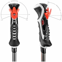 LEKI Skistöcke|Stöcke<· Carbon 14 3D black-dark anthracite-bright red