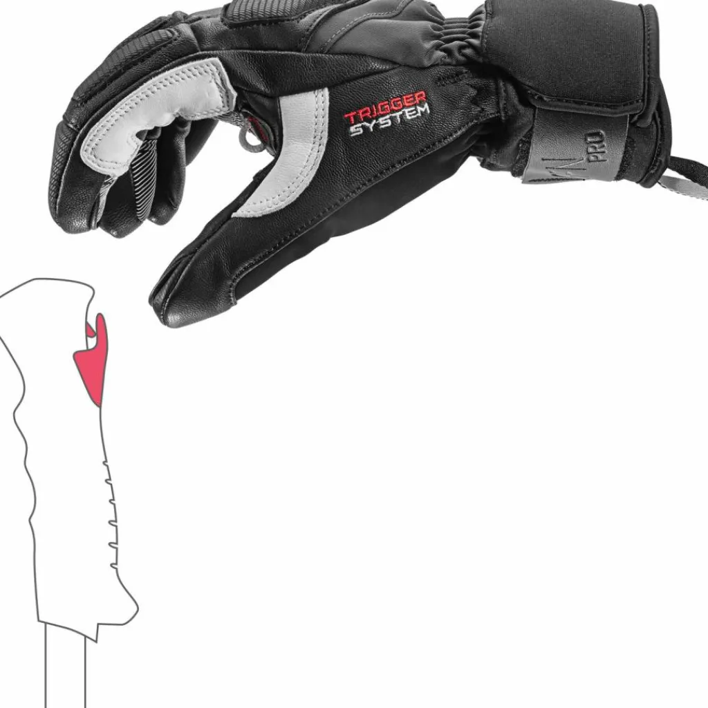 LEKI Ski|Skihandschuhe<· Griffin Pro 3D black-white