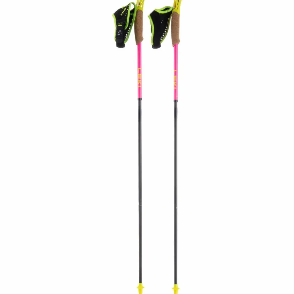 LEKI Wandern|Trailrunning<· Ultratrail FX.One Superlite neonpink-neonyellow-naturalcarbon