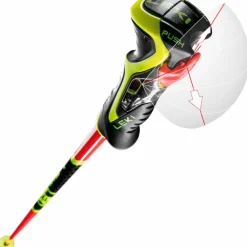 LEKI Ski|Ski<· WCR TBS SL 3D bright red-black-neon yellow