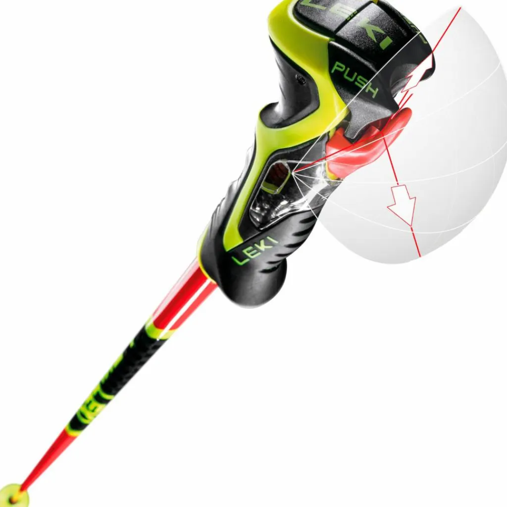 LEKI Ski|Ski<· WCR TBS SL 3D bright red-black-neon yellow