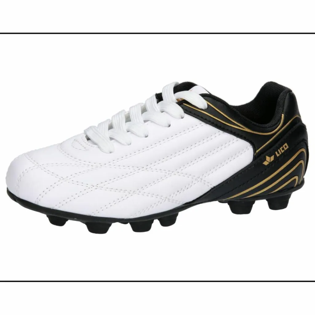 LICO Fußballschuhe<· Fußballschuh weiss/schwarz/gold