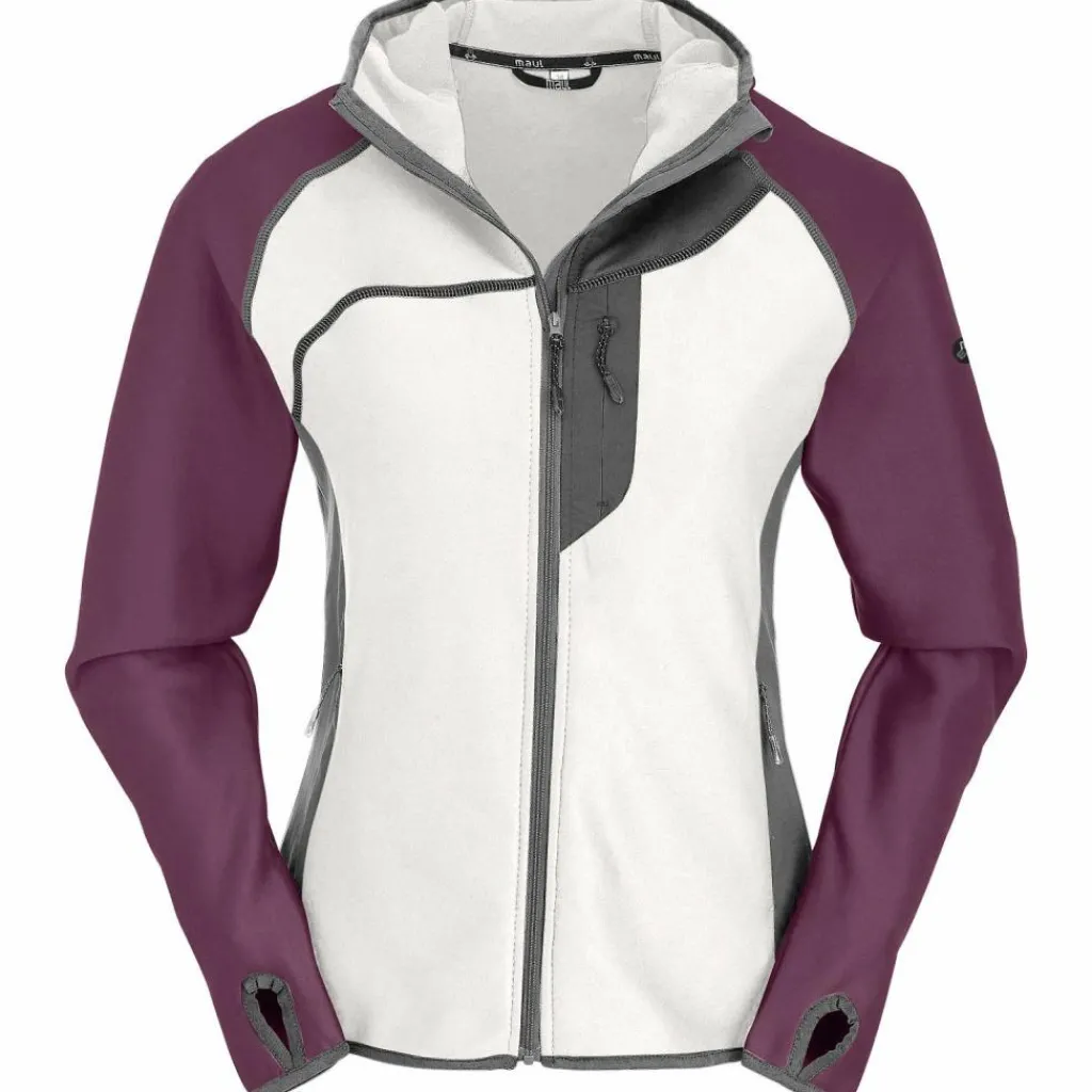 Maul Sport Fleecejacken<· Chiemgau II mit Kapuze Weiß