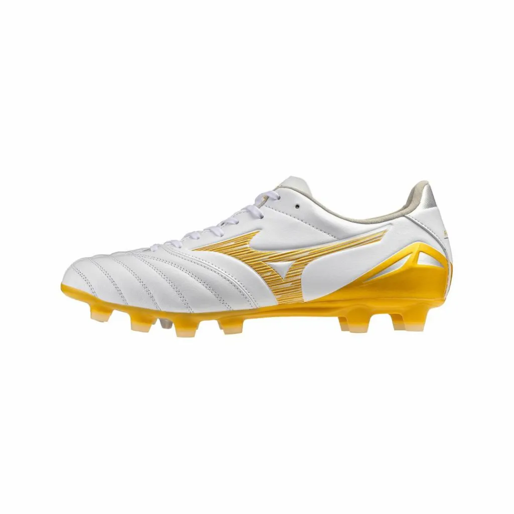 Mizuno Fußballschuhe|Fußballschuhe<· Morelia Neo IV Pro FG Blazing Flair Weiß weissgold