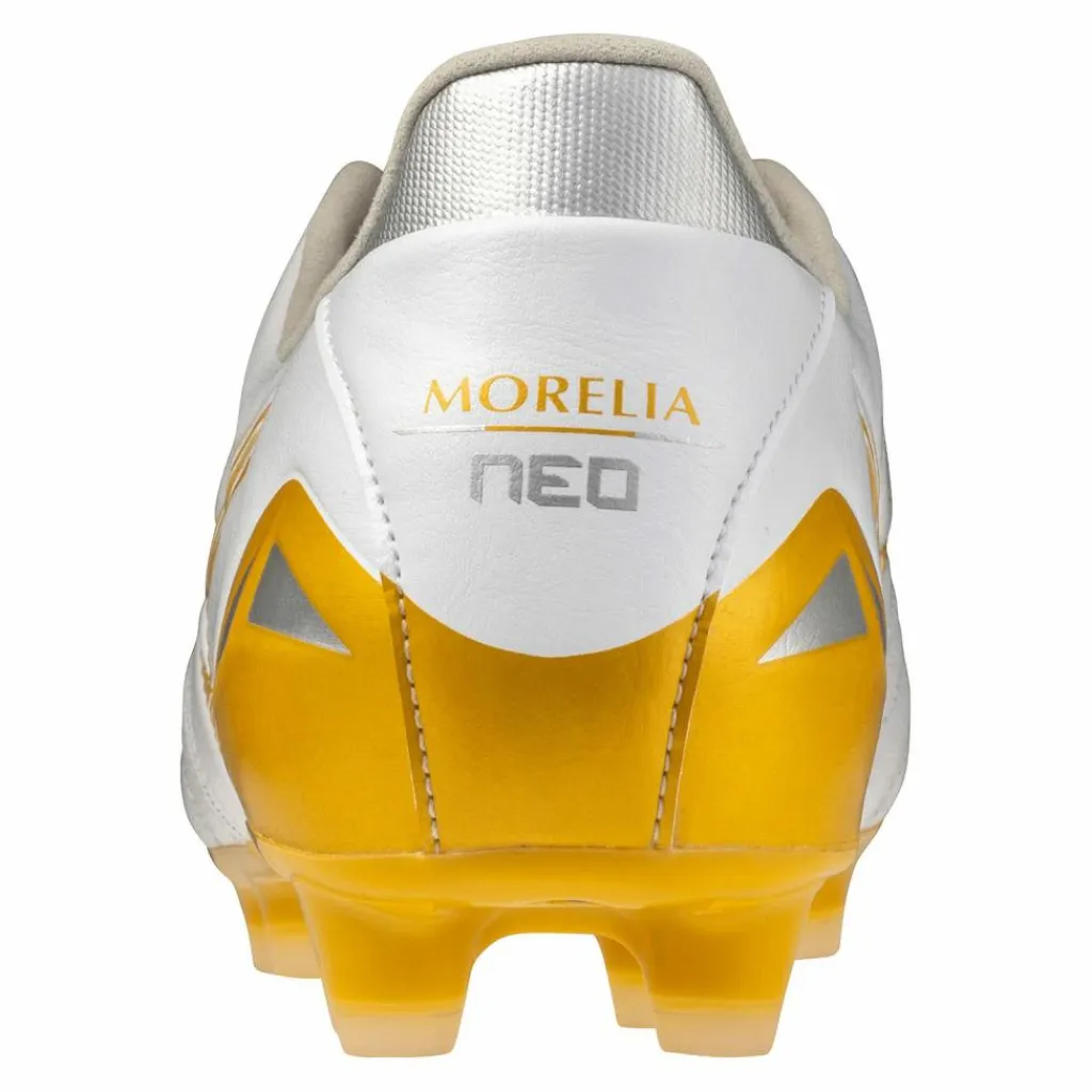 Mizuno Fußballschuhe|Fußballschuhe<· Morelia Neo IV Pro FG Blazing Flair Weiß weissgold
