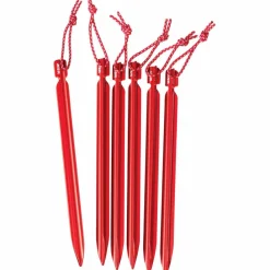 MSR Camping|Zelte<· Mini-Groundhog Stake Kit (6 stakes) red