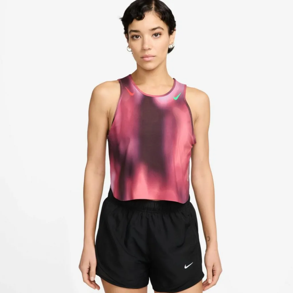 Nike Tops & Tanks<· Aeroswift rush fuchsia-burgundy crush-green shock