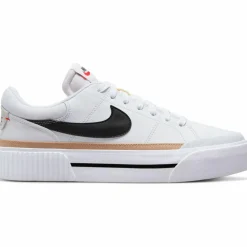 Nike Streetwear|Sneaker<· Court Legacy Lift white-black-hemp-team orange