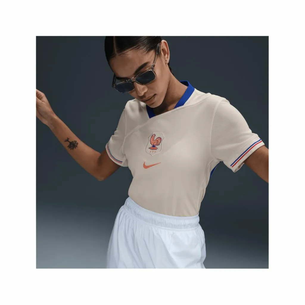 Nike Trikots<· Frankreich Trikot Away 2025 Damen Beige beigeblaurot
