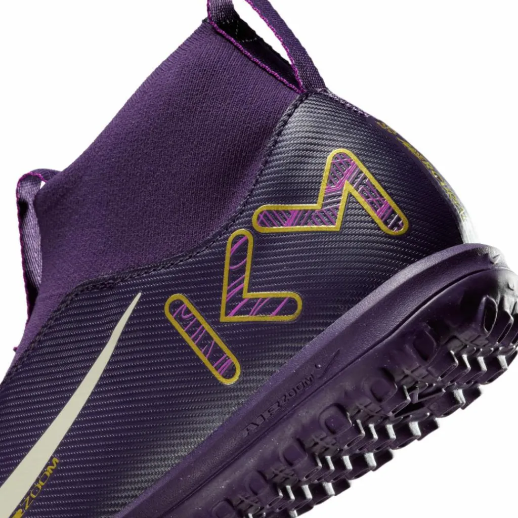 Nike Fußballschuhe<· JR ZOOM SUPERFLY 10 ACAD KM TF grand purple-pale ivory