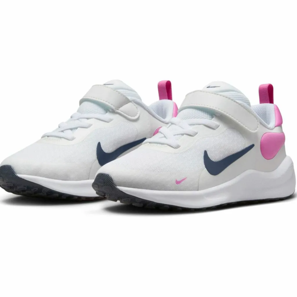 Nike Laufen|Laufschuhe<· Revolution 7 white-midnight navy-playful pink