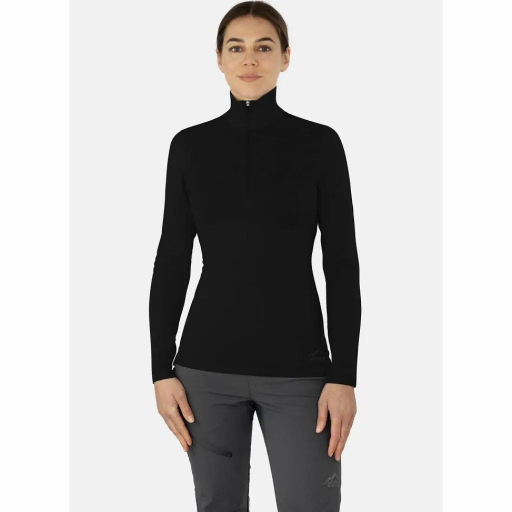 normani Outdoor Sports Shirts|Snowboarding<· Merino Launceston Schwarz