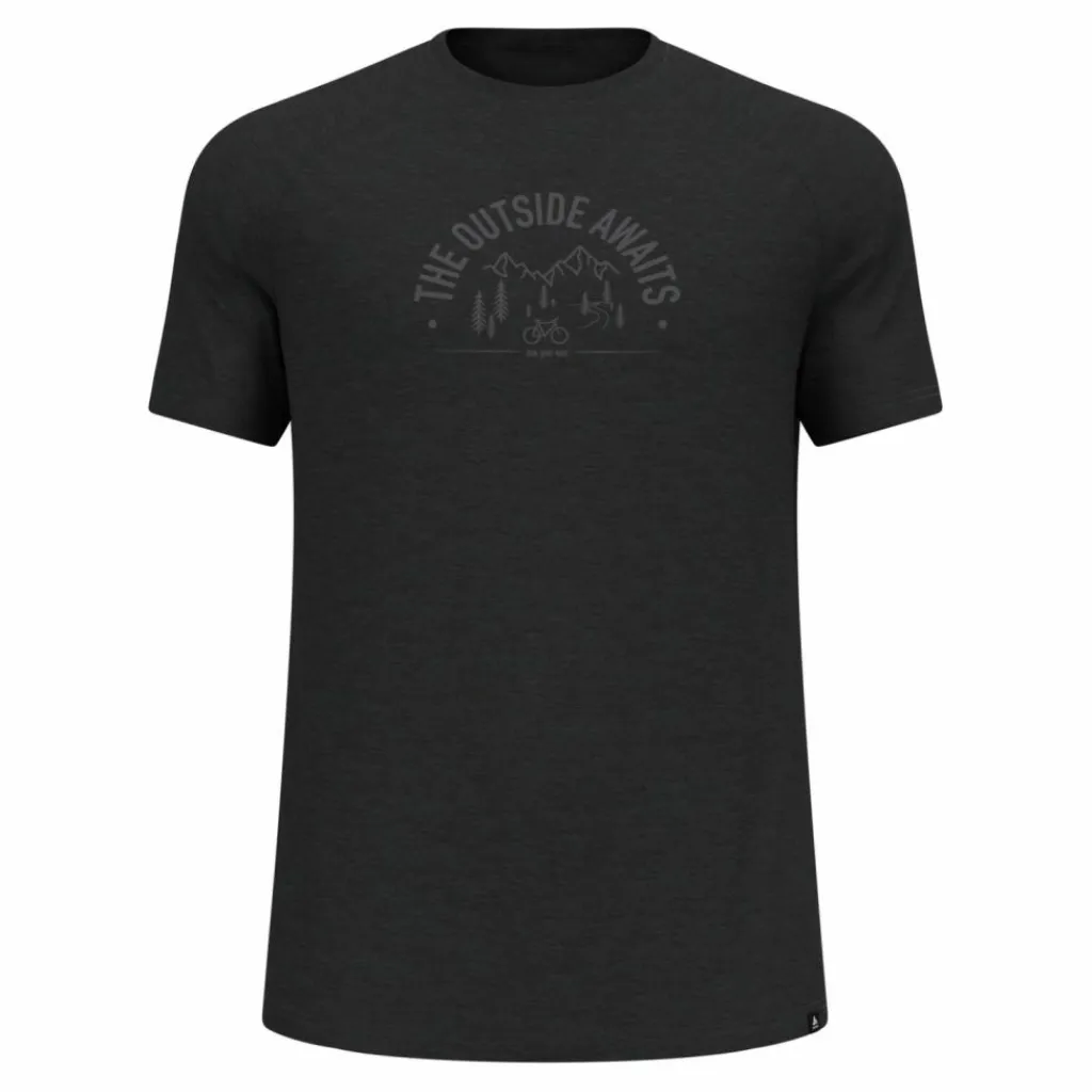 Odlo Trikots<· Merino black melange(60008)