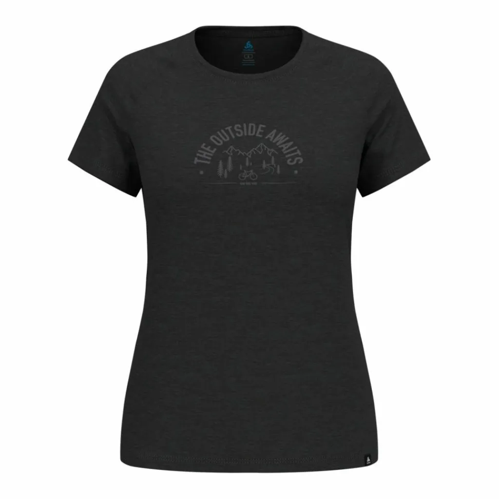 Odlo Trikots<· Merino black melange(60008)