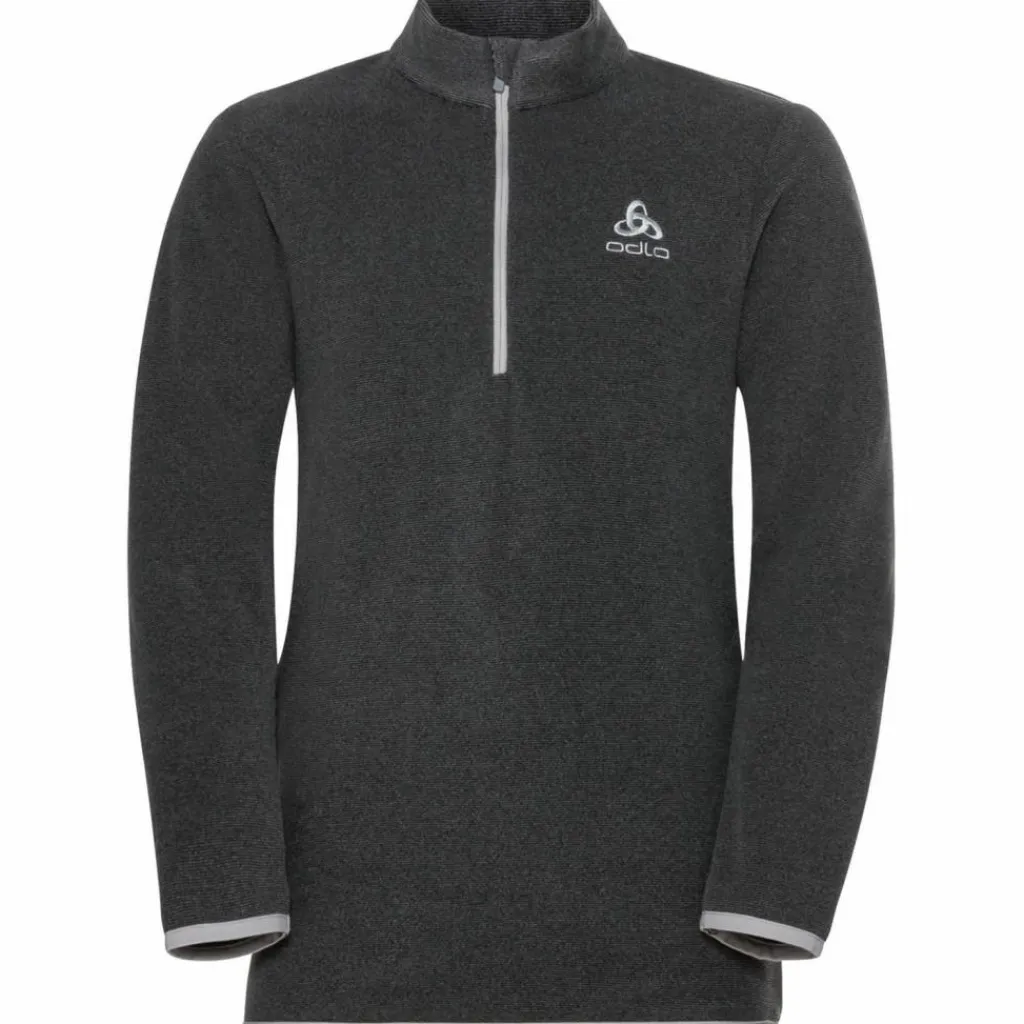Odlo Ski|Shirts<· ROY HALFZIP shale grey-black stripes